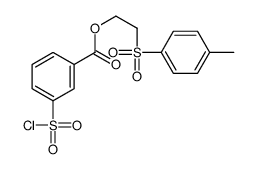 2-(4-methylphenyl)sulfonylethyl 3-chlorosulfonylbenzoate Structure