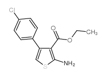 2-氨基-4-(4-氯苯基)-3-甲酸乙酯基噻吩结构式