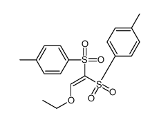 1-[2-ethoxy-1-(4-methylphenyl)sulfonylethenyl]sulfonyl-4-methylbenzene Structure