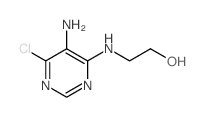 2-(5-氨基-6-氯-嘧啶-4-氨基)-乙醇结构式