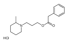 3-(2-methylpiperidin-1-ium-1-yl)propyl 2-phenylacetate,chloride Structure