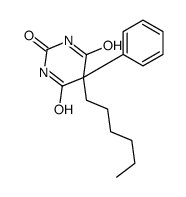 5-Hexyl-5-phenylhexahydropyrimidine-2,4,6-trione structure