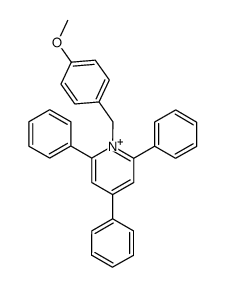 1-(p-methoxybenzyl)-2,4,6-triphenylpyridinium结构式