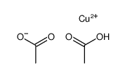 acetic acid , acidic copper (II)-acetate Structure
