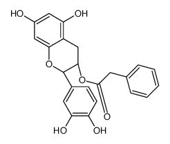 [(2R,3S)-2-(3,4-dihydroxyphenyl)-5,7-dihydroxy-3,4-dihydro-2H-chromen-3-yl] 2-phenylacetate结构式
