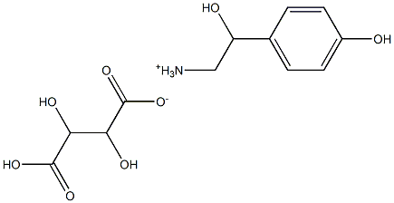 ()-p,β-dihydroxyphenethylammonium [R-(R*,R*)]-hydrogen tartrate Structure