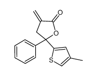 3-methylidene-5-(4-methylthiophen-2-yl)-5-phenyloxolan-2-one结构式