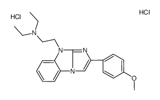 N,N-diethyl-2-[2-(4-methoxyphenyl)imidazo[1,2-a]benzimidazol-4-yl]ethanamine,dihydrochloride Structure
