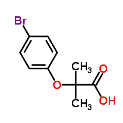 2-(4-溴苯氧基)-2-甲基丙酸结构式