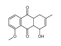 1,4,4a,9a-Tetrahydro-1-hydroxy-8-methoxy-3-methyl-9,10-anthrachinon Structure