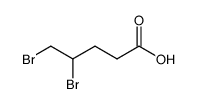 4,5-dibromopentanoic acid Structure