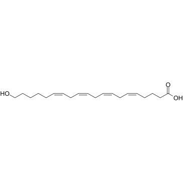 20-羟基二十碳-5Z,8Z,11Z,14Z-四烯酸结构式