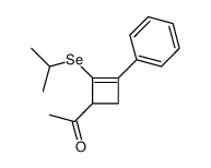 1-(3-phenyl-2-propan-2-ylselanylcyclobut-2-en-1-yl)ethanone Structure