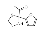 1-[2-(furan-2-yl)-1,3-thiazolidin-2-yl]ethanone结构式