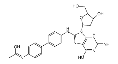 Guanosine, 8-((4'-(acetylamino)(1,1'-biphenyl)-4-yl)amino)-2'-deoxy- Structure