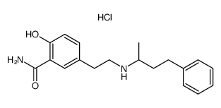 (R,S)-2-hydroxy-5-[2-[(1-methyl-3-phenylpropyl)amino]ethyl]benzamide hydrochloride Structure