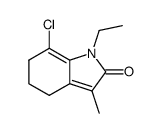 7-chloro-1-ethyl-3-methyl-1,4,5,6-tetrahydro-2H-indol-2-one Structure