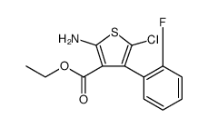 3-Thiophenecarboxylic acid, 2-amino-5-chloro-4-(2-fluorophenyl)-, ethyl ester Structure