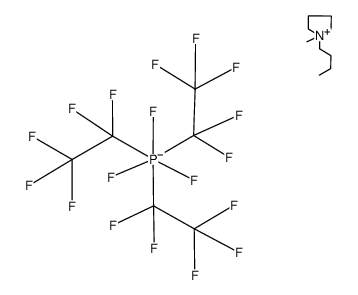 1-Butyl-1-methylpyrrolidinium tris(pentafluoroethyl)trifluorophosphate structure
