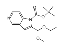 2-(diethoxymethyl)-1H-pyrrolo[3,2-c]pyridine-1-carboxylic acid 1,1-dimethylethyl ester结构式