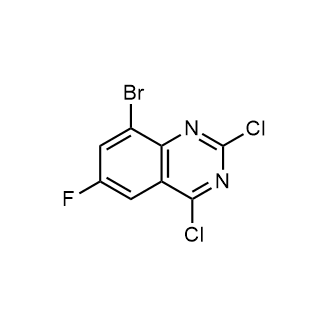 8-溴-2,4-二氯-6-氟喹唑啉结构式