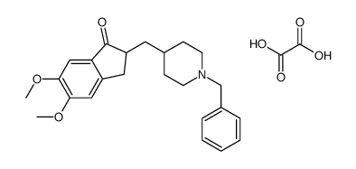 2-[(1-benzylpiperidin-4-yl)methyl]-5,6-dimethoxy-2,3-dihydroinden-1-one,oxalic acid结构式
