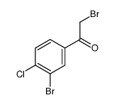2-BROMO-1-(3-BROMO-4-CHLORO-PHENYL)-ETHANONE Structure