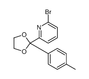 2-bromo-6-[2-(p-tolyl)-1,3-dioxolan-2-yl]pyridine Structure