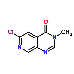 6-氯-3-甲基吡啶并[3,4-D]嘧啶-4(3H)-酮结构式