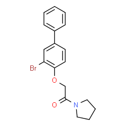1-{[(3-bromo-4-biphenylyl)oxy]acetyl}pyrrolidine结构式