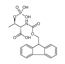 (2S,3R)-2-((((9H-芴-9-基)甲氧基)羰基)氨基)-3-(膦酰氧基)丁酸结构式