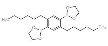 2,5-Dihexyl-1,4-benzene-diboronic acid ethylene glycol ester Structure