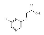 2-(6-氯吡嗪-2-硫基)乙酸结构式