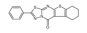 2-phenyl-6,7,8,9-tetrahydro-10H-benzo[4,5]thieno[2,3-d][1,3,4]thiadiazolo[3,2-a]pyrimidin-10-one结构式
