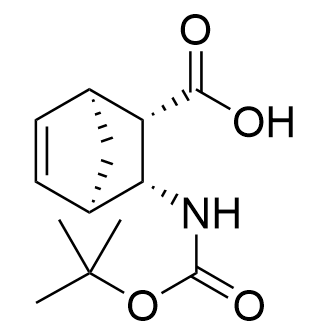 (1S,2S,3R,4R)-3-(叔丁氧羰基氨基)双环[2.2.1]庚-5-烯-2-羧酸结构式