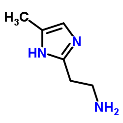 2-(4-甲基-1H-咪唑-2-基)-乙胺结构式