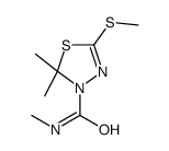 N,2,2-trimethyl-5-methylsulfanyl-1,3,4-thiadiazole-3-carboxamide结构式