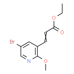 3-(5-溴-2-甲氧基吡啶-3-基)丙烯酸乙酯结构式