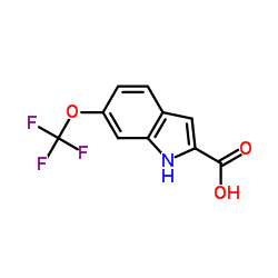 6-(三氟甲氧基)-1H-吲哚-2-羧酸结构式