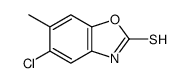 5-chloro-6-methyl-3H-1,3-benzoxazole-2-thione结构式