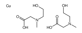 bis[N-(2-hydroxyethyl)-N-methylglycinato-N,O,ON]copper structure