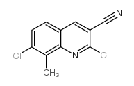 2,7-二氯-8-甲基喹啉-3-甲腈结构式