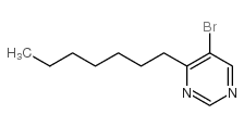 5-溴-4-庚基嘧啶结构式