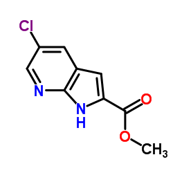 5-氯-1H-吡咯并[2,3-b]吡啶-2-甲酸甲酯结构式