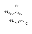 3-溴-5-氯-6-甲基吡啶-2-胺结构式