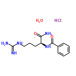 N-Benzoyl-L-argininamide hydrochloride monohydrate structure