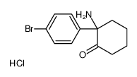 2-amino-2-(4-bromophenyl)cyclohexan-1-one,hydrochloride结构式