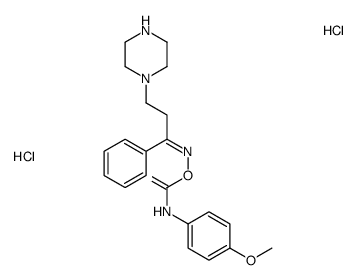[(Z)-(1-phenyl-3-piperazin-1-ylpropylidene)amino] N-(4-methoxyphenyl)carbamate,dihydrochloride结构式