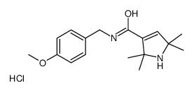 N-[(4-methoxyphenyl)methyl]-2,2,5,5-tetramethyl-1H-pyrrole-3-carboxamide,hydrochloride结构式