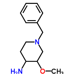 1-Benzyl-3-methoxy-4-piperidinamine Structure